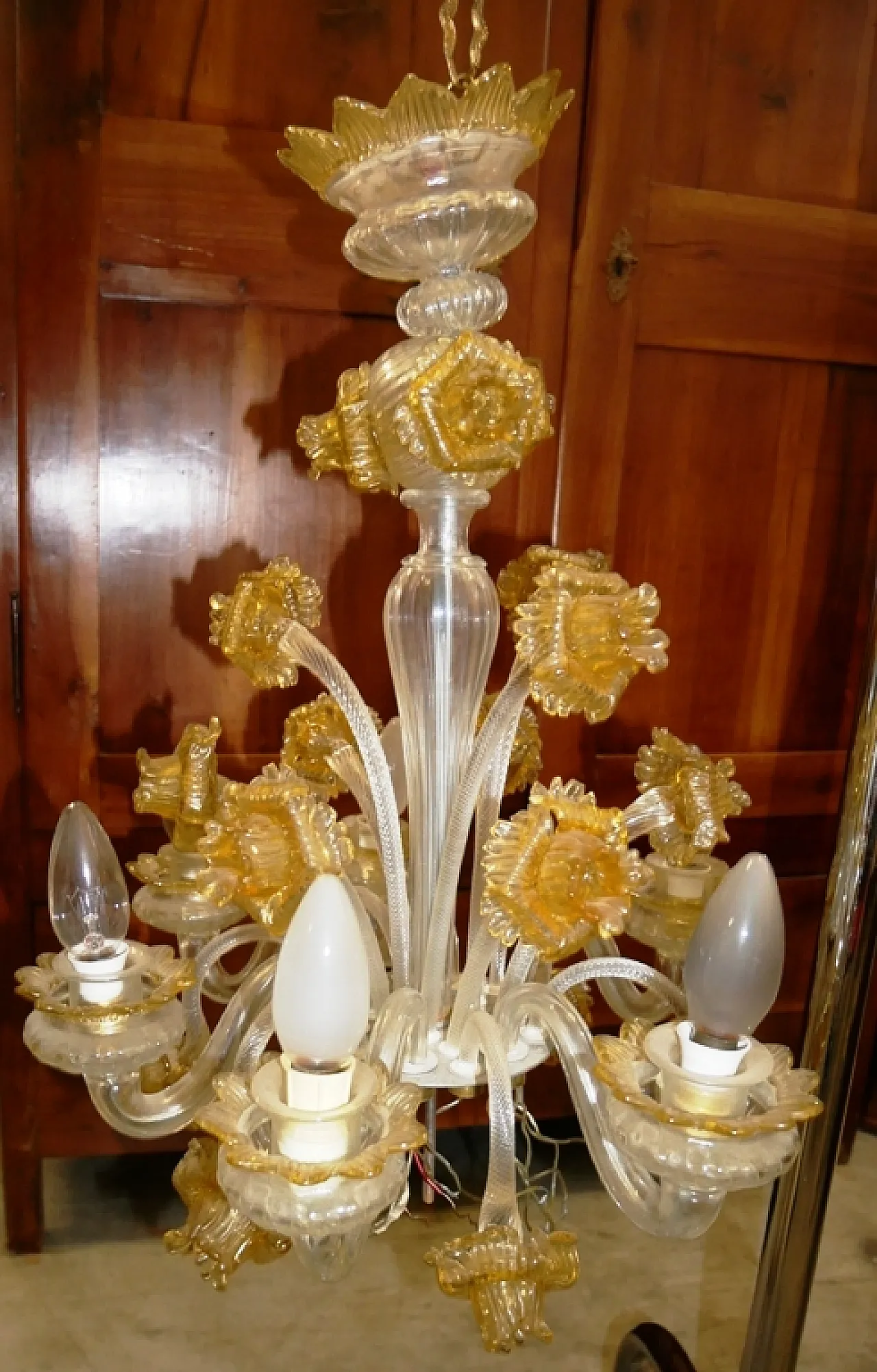 Murano glass chandelier, 50s 6