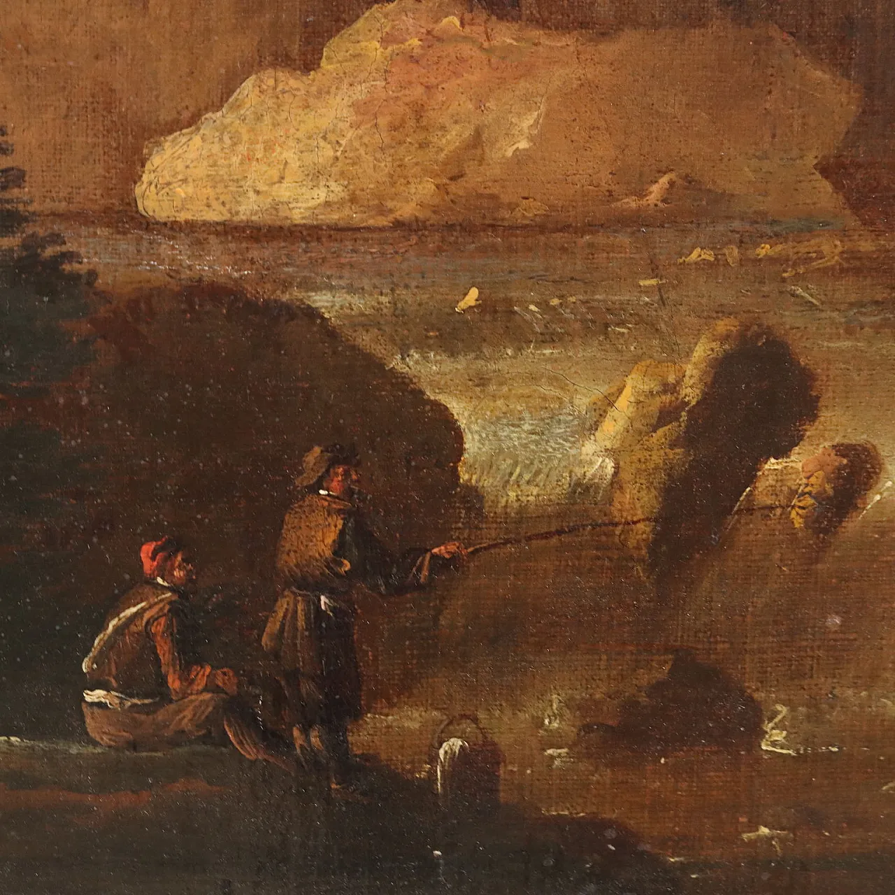 Paesaggio con Figure, olio su tela, '800 4