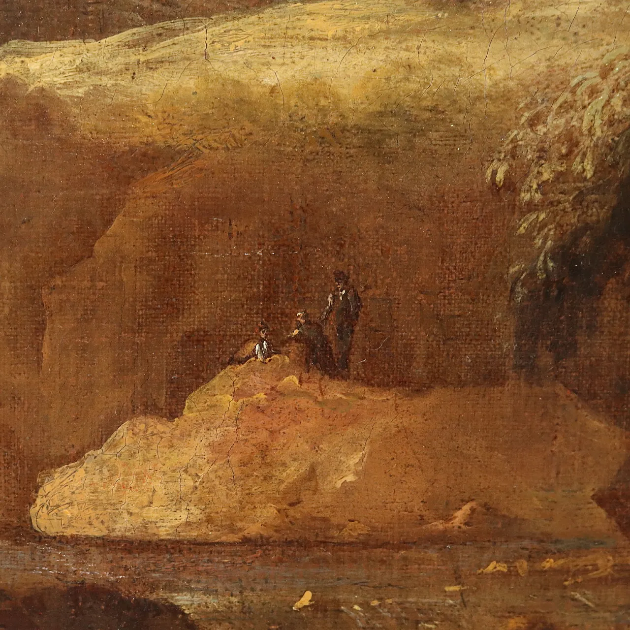 Paesaggio con Figure, olio su tela, '800 5