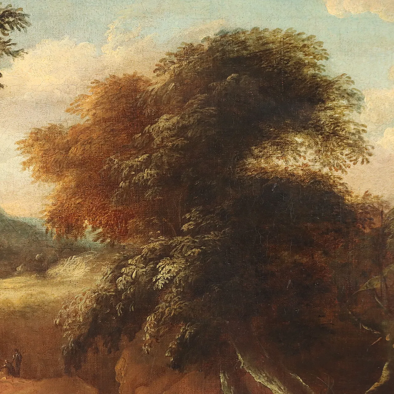 Paesaggio con Figure, olio su tela, '800 6