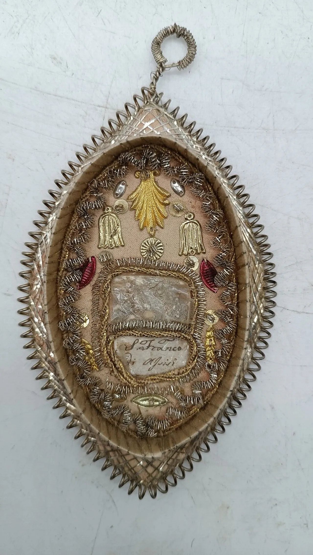 Ex voto San Franco di Assergi finemente decorata, primo '900 1