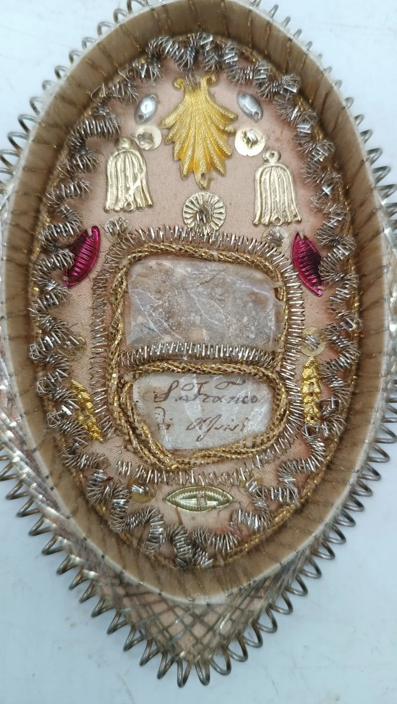 Ex voto San Franco di Assergi finemente decorata, primo '900 3