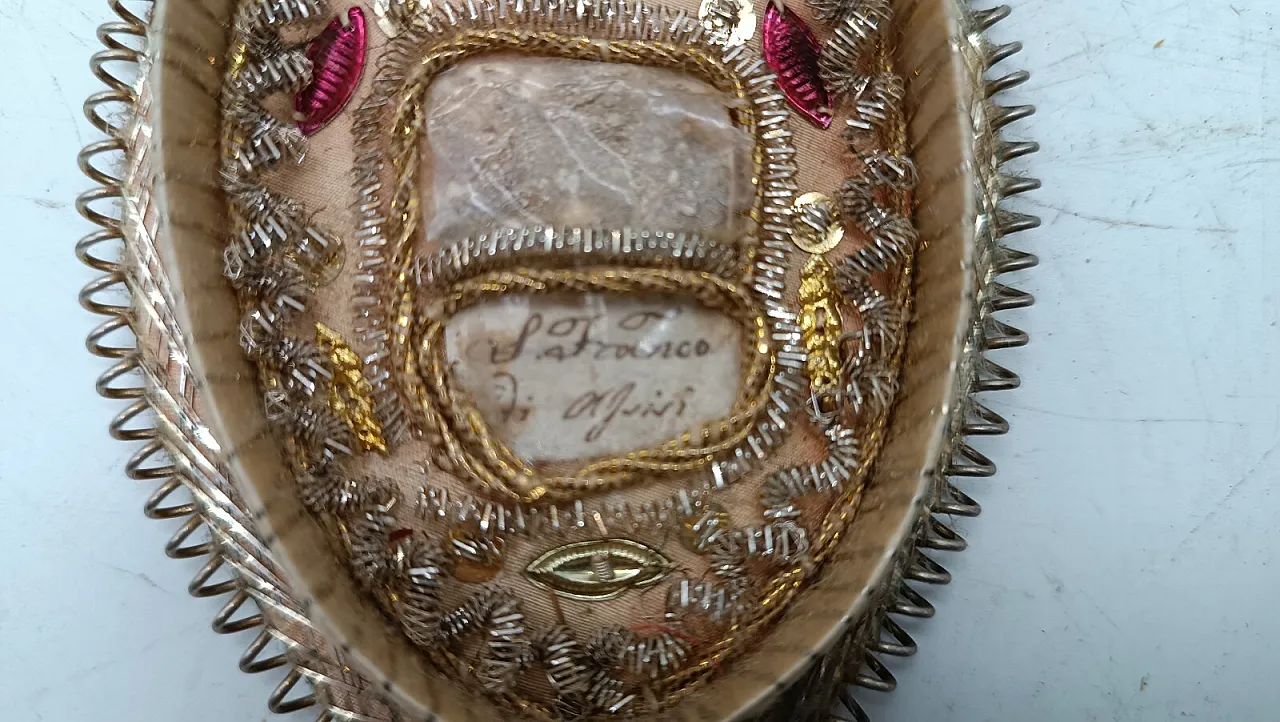 Ex voto San Franco di Assergi finemente decorata, primo '900 4