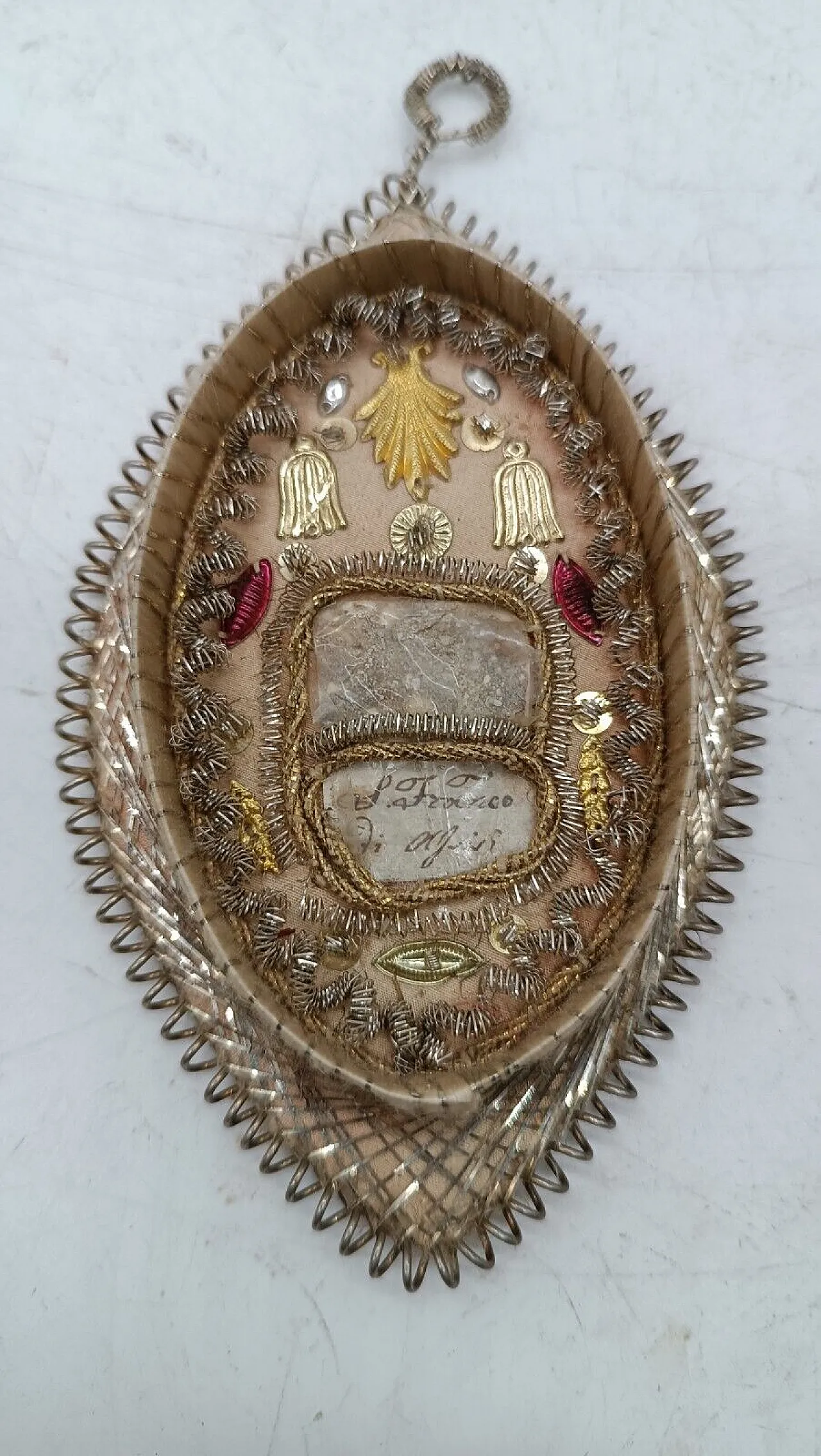 Ex voto San Franco di Assergi finemente decorata, primo '900 6