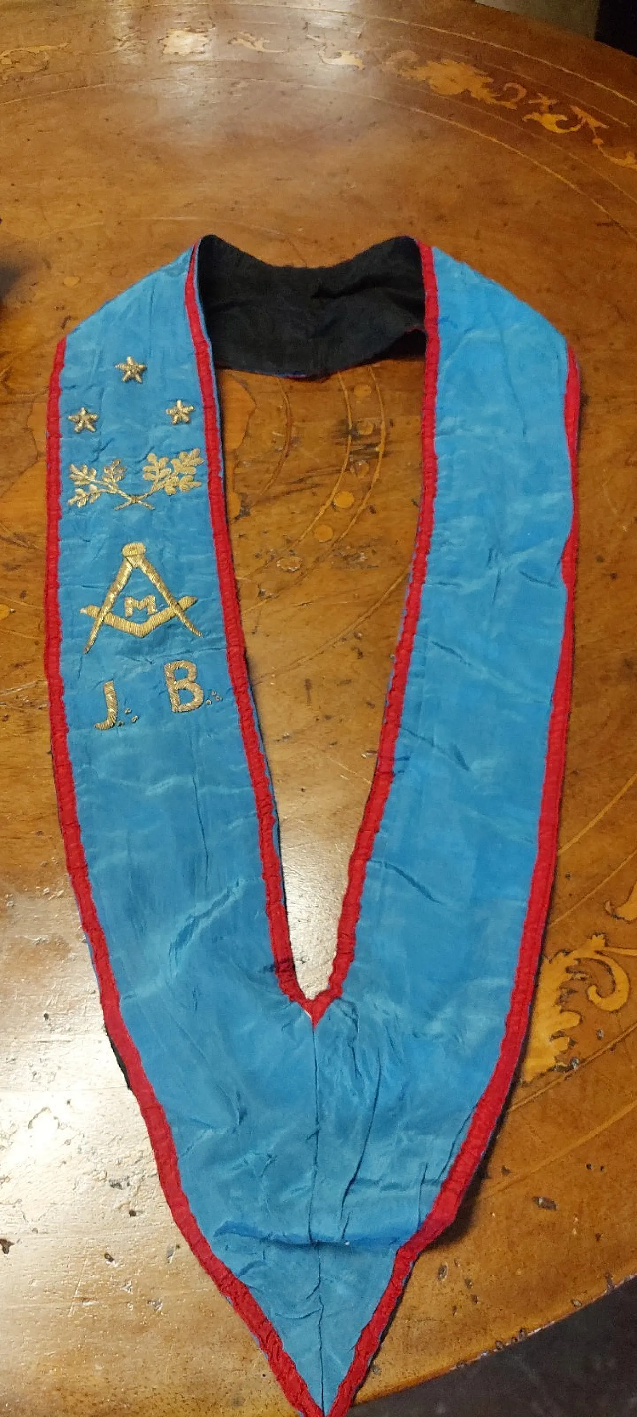 Embroidered Masonic stole, late 19th century 7
