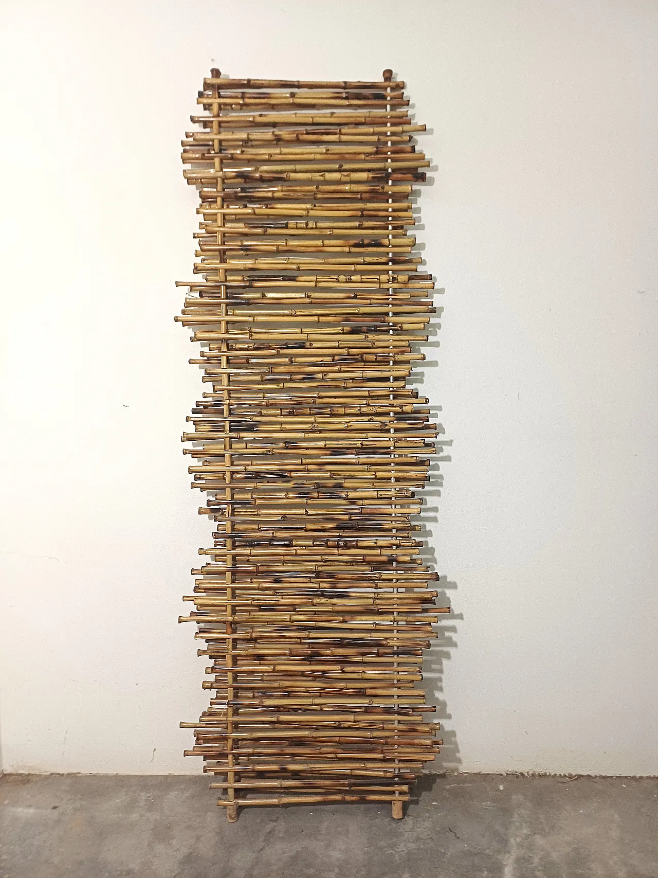 Paravento in bamboo naturale, anni ‘80 4
