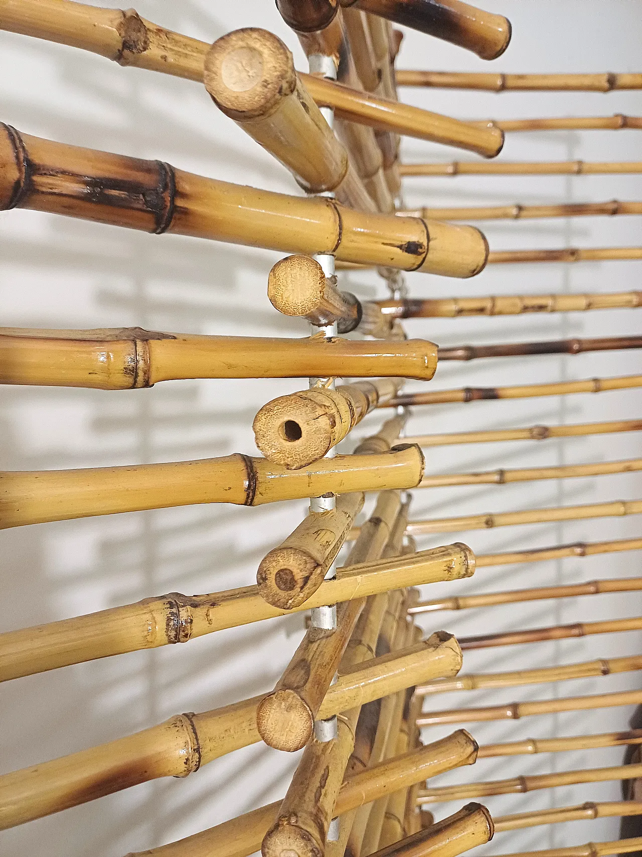 Paravento in bamboo naturale, anni ‘80 5