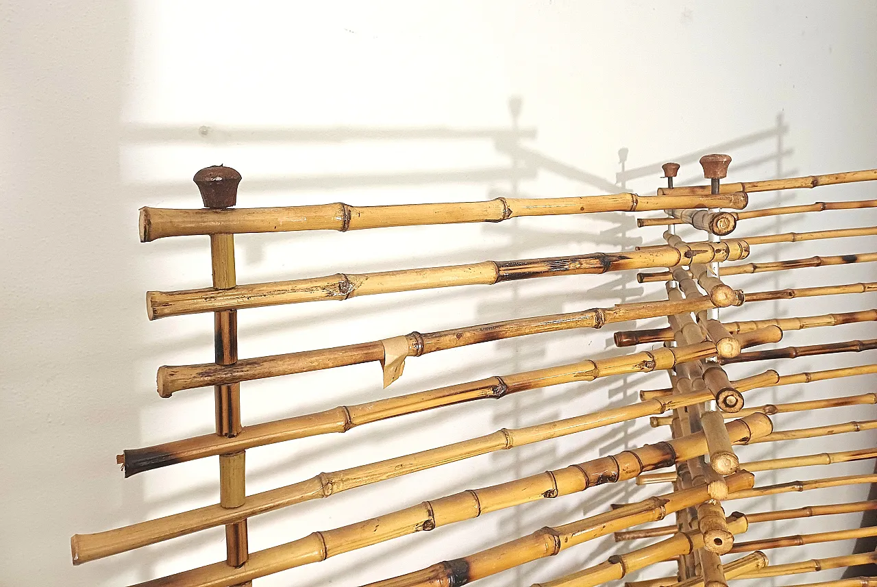 Paravento in bamboo naturale, anni ‘80 9