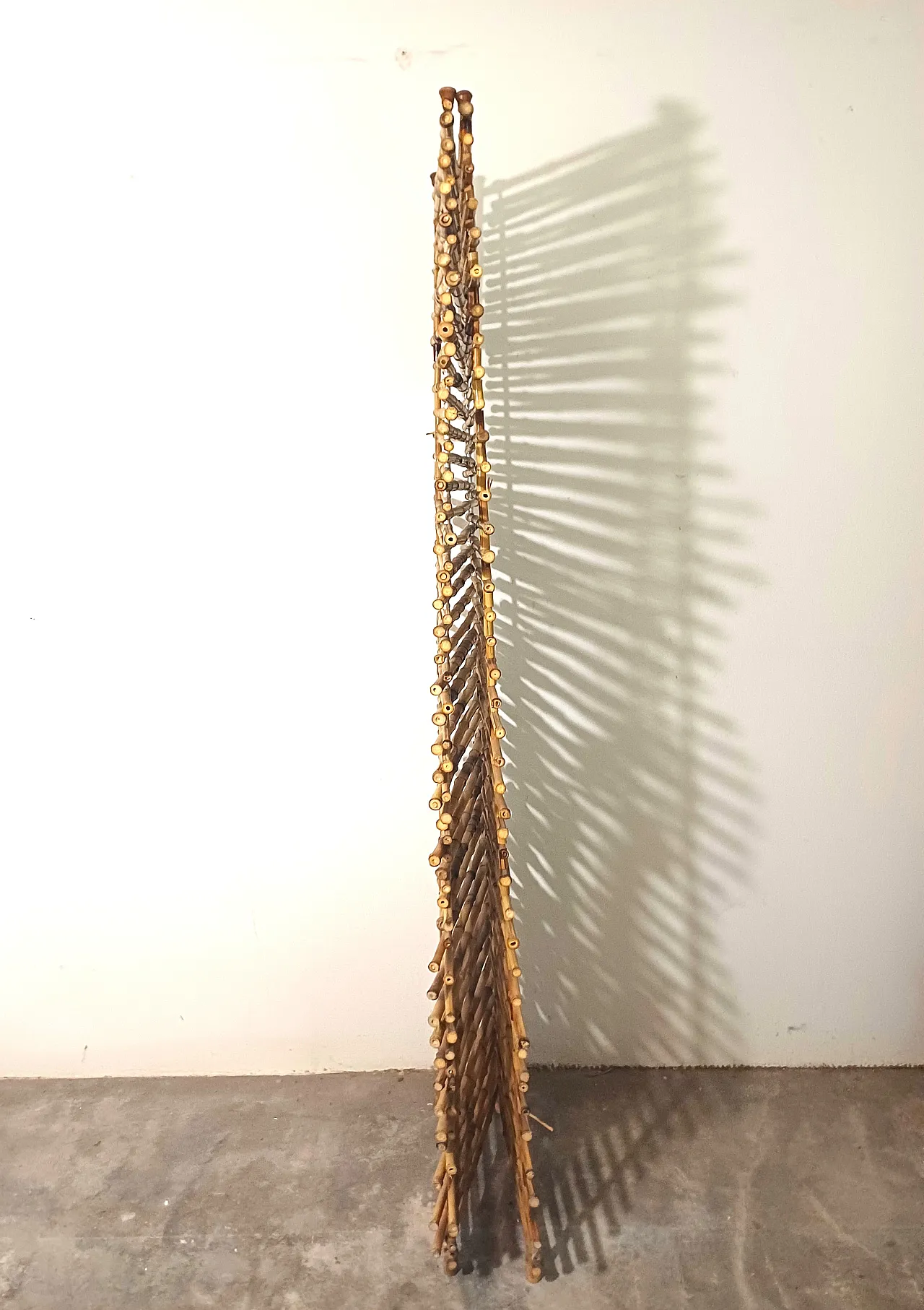 Paravento in bamboo naturale, anni ‘80 11