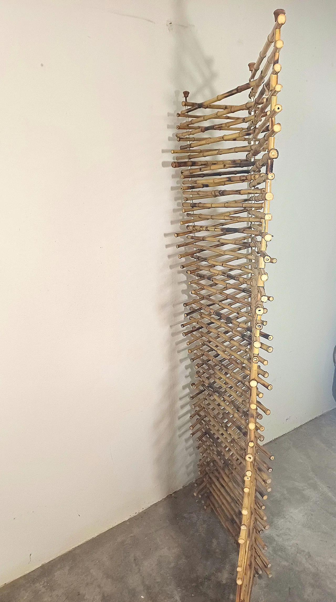 Paravento in bamboo naturale, anni ‘80 14