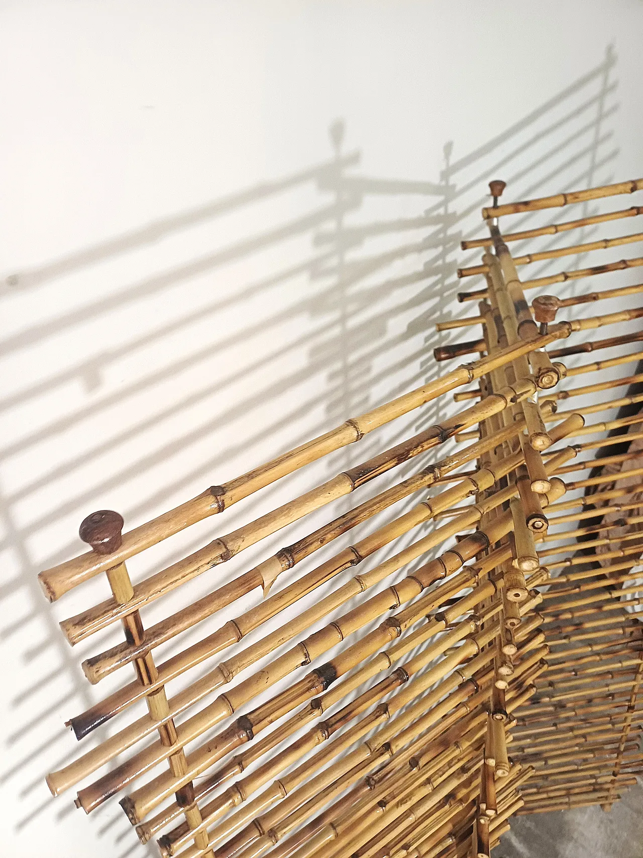 Paravento in bamboo naturale, anni ‘80 16