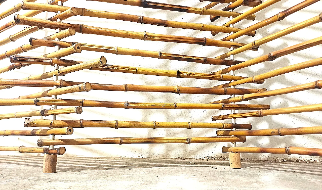 Paravento in bamboo naturale, anni ‘80 17