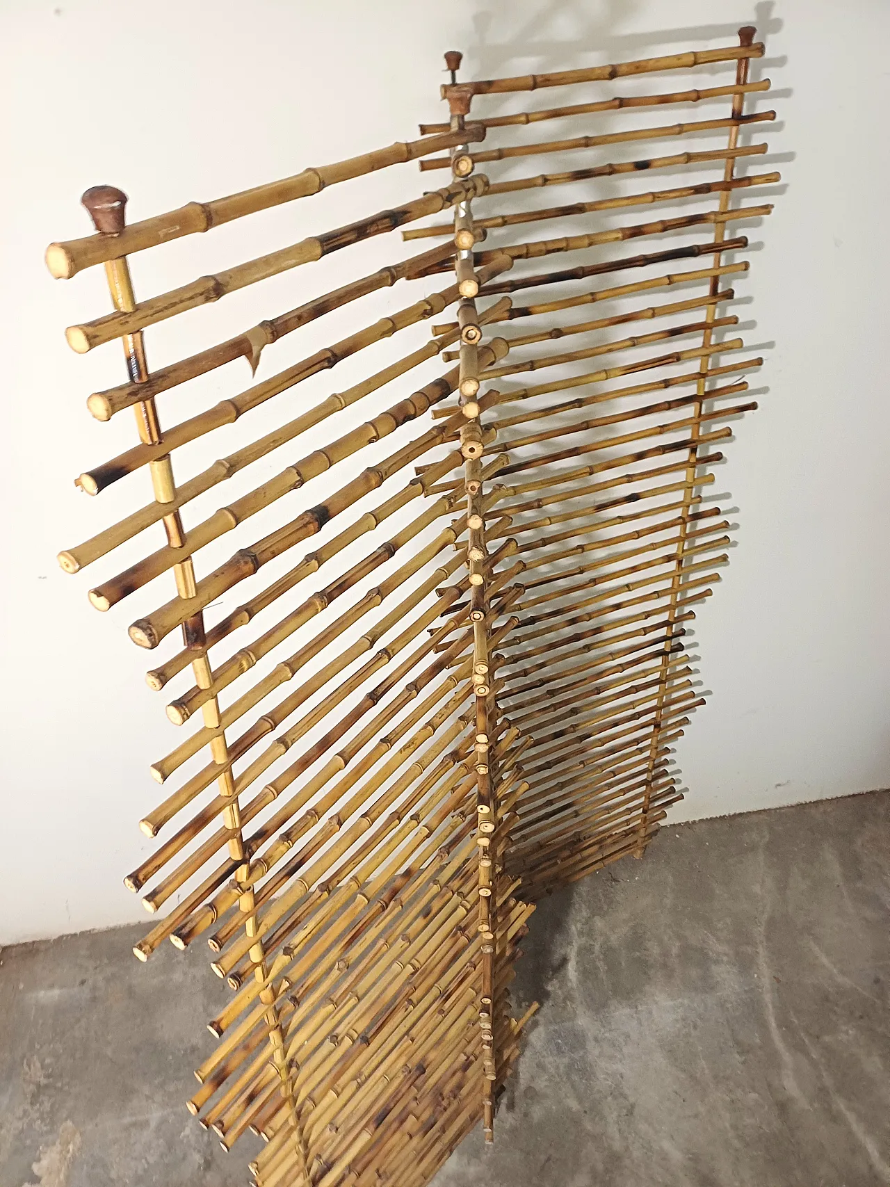 Paravento in bamboo naturale, anni ‘80 18