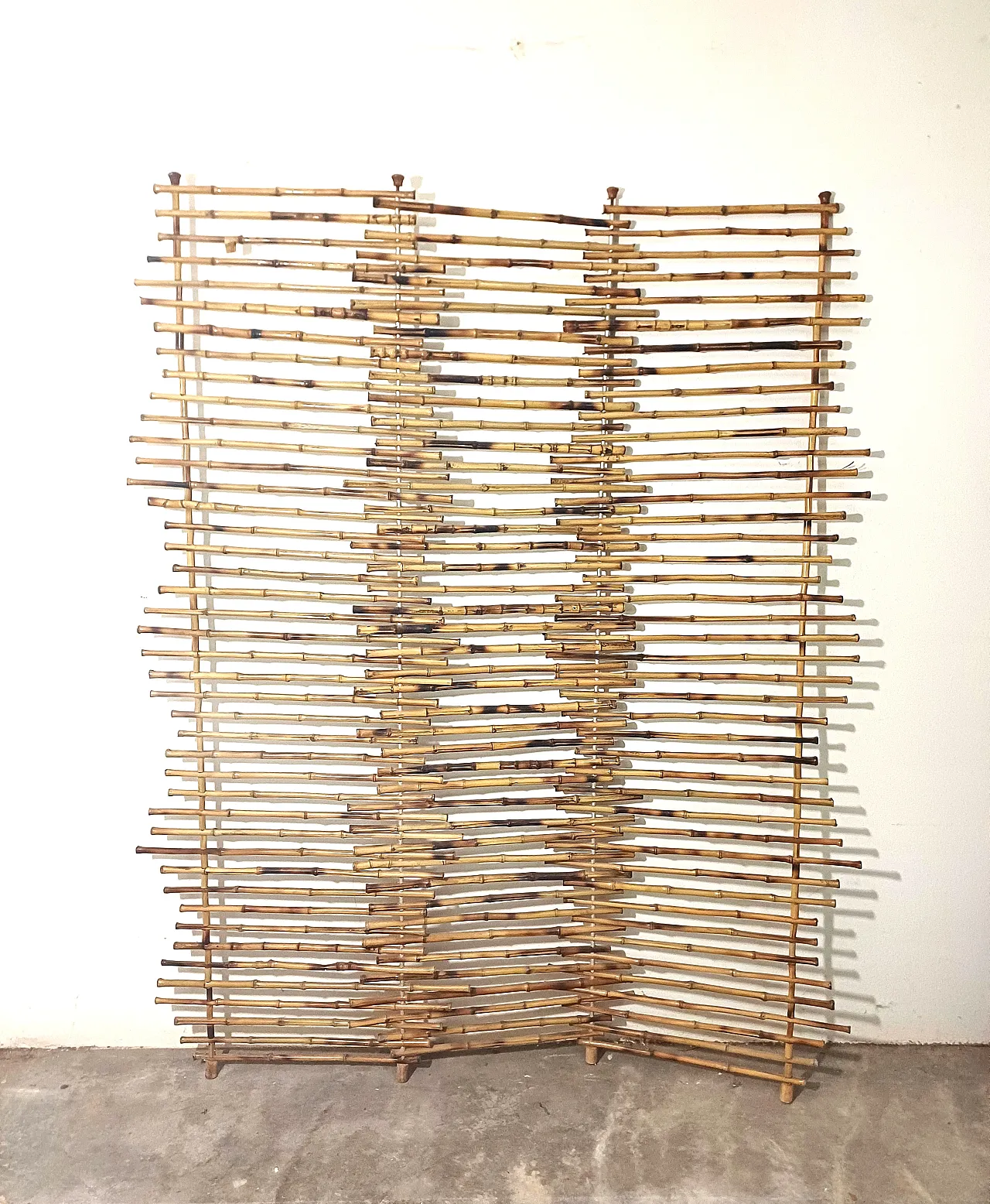 Paravento in bamboo naturale, anni ‘80 19