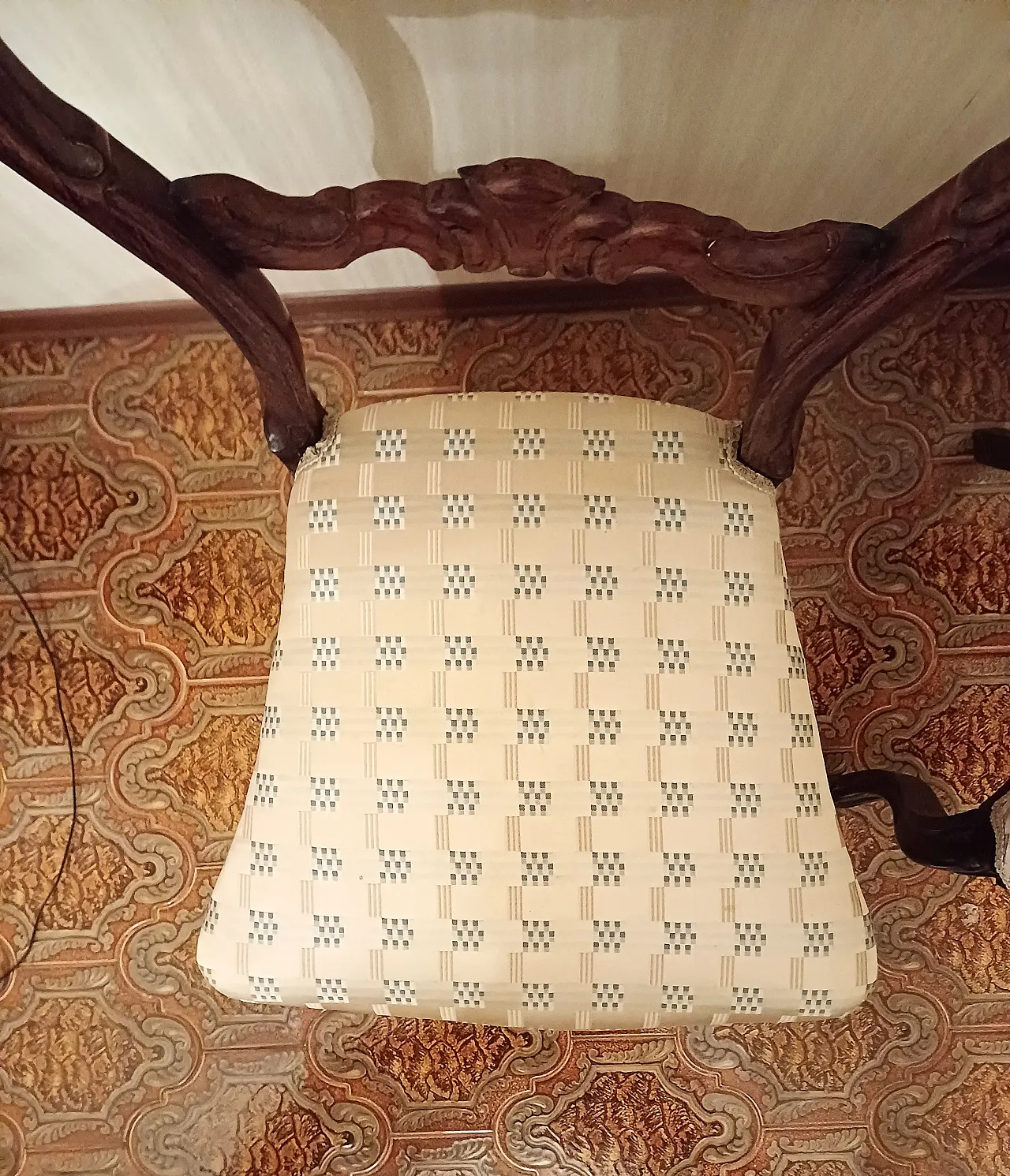 Coppia sedie in noce stile liberty, '900 4