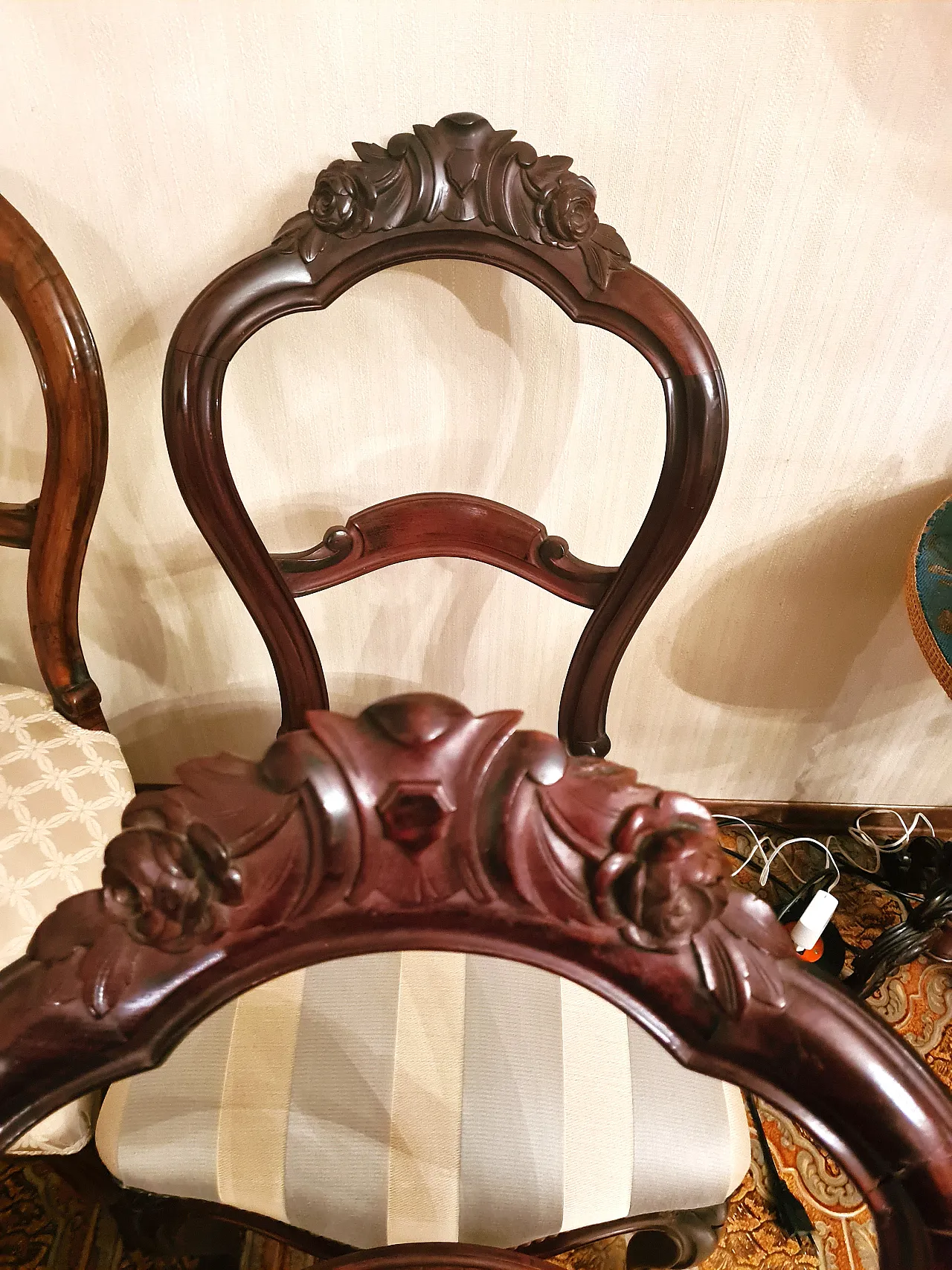 Lotto 3 Sedie In Noce Stile Luigi Filippo, '800 8