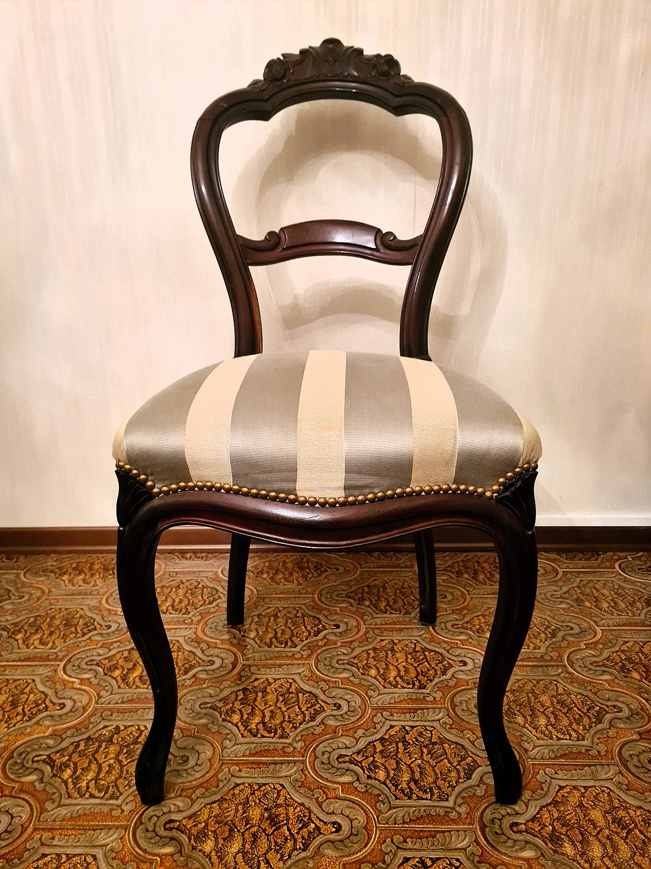 Lotto 3 Sedie In Noce Stile Luigi Filippo, '800 10