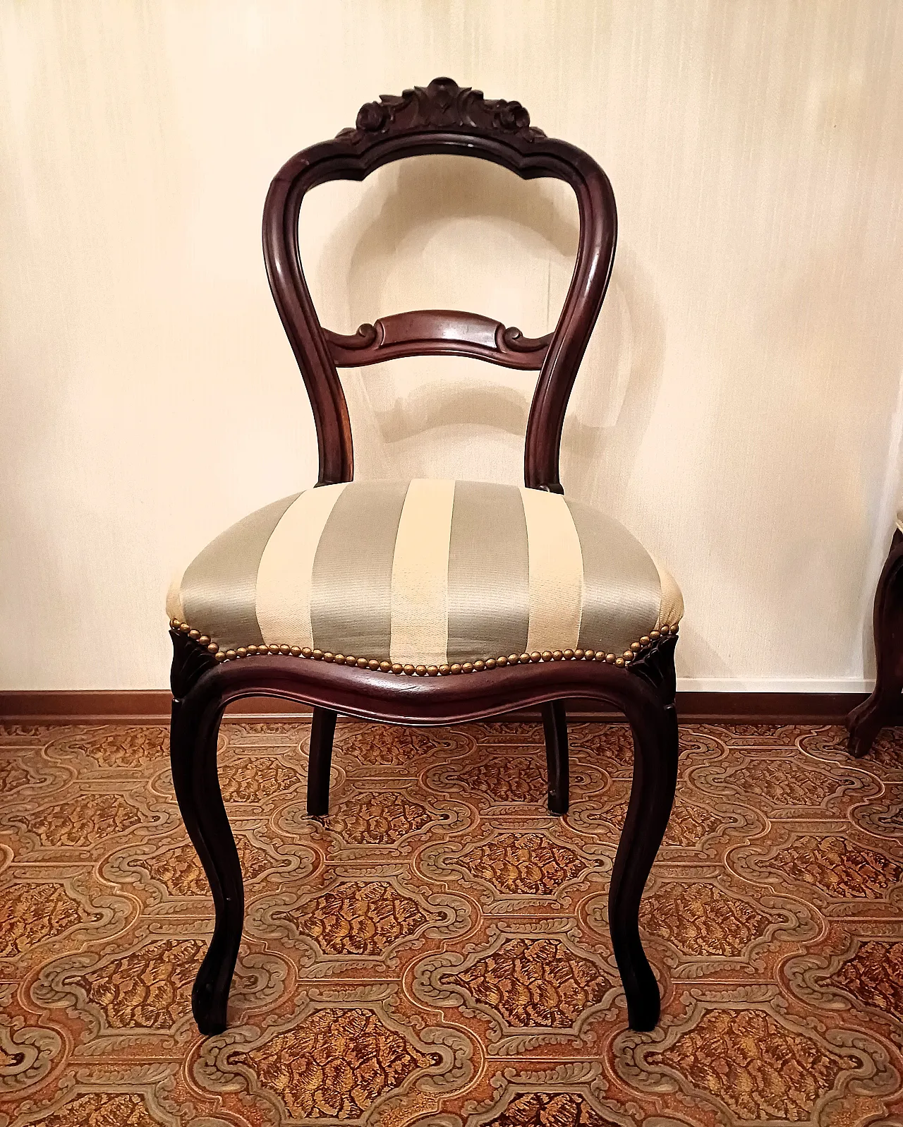 Lotto 3 Sedie In Noce Stile Luigi Filippo, '800 11