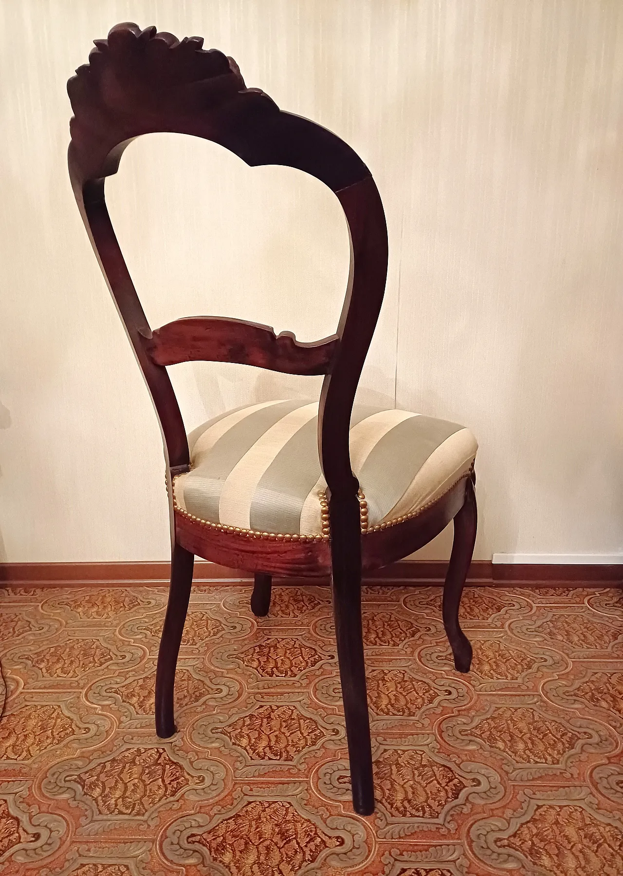 Lotto 3 Sedie In Noce Stile Luigi Filippo, '800 13