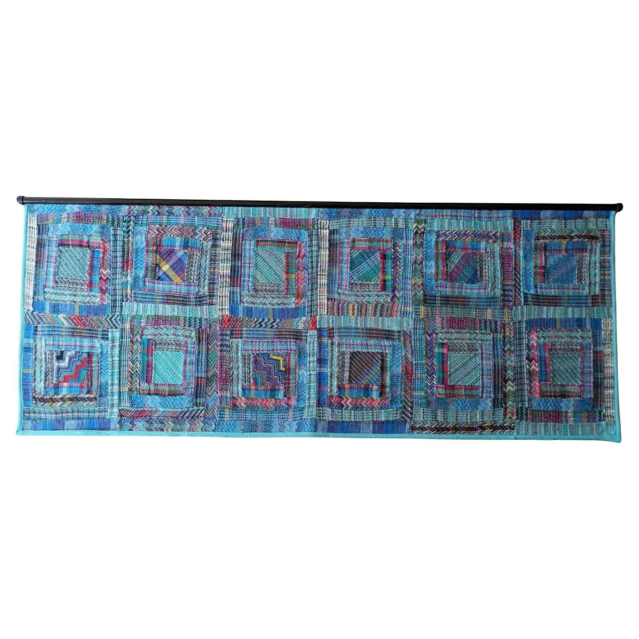 Arazzo Missoni azzurro da appendere, anni ‘80 1