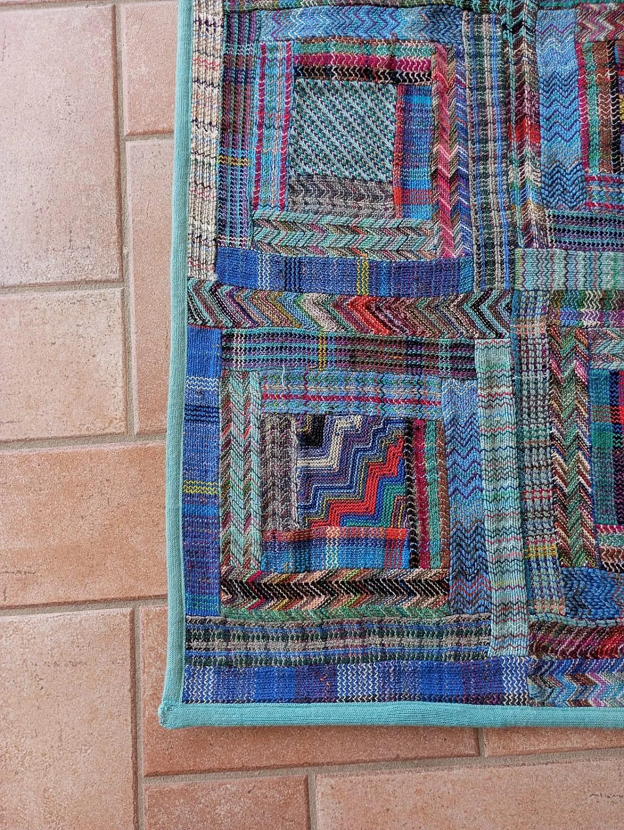 Arazzo Missoni azzurro da appendere, anni ‘80 6