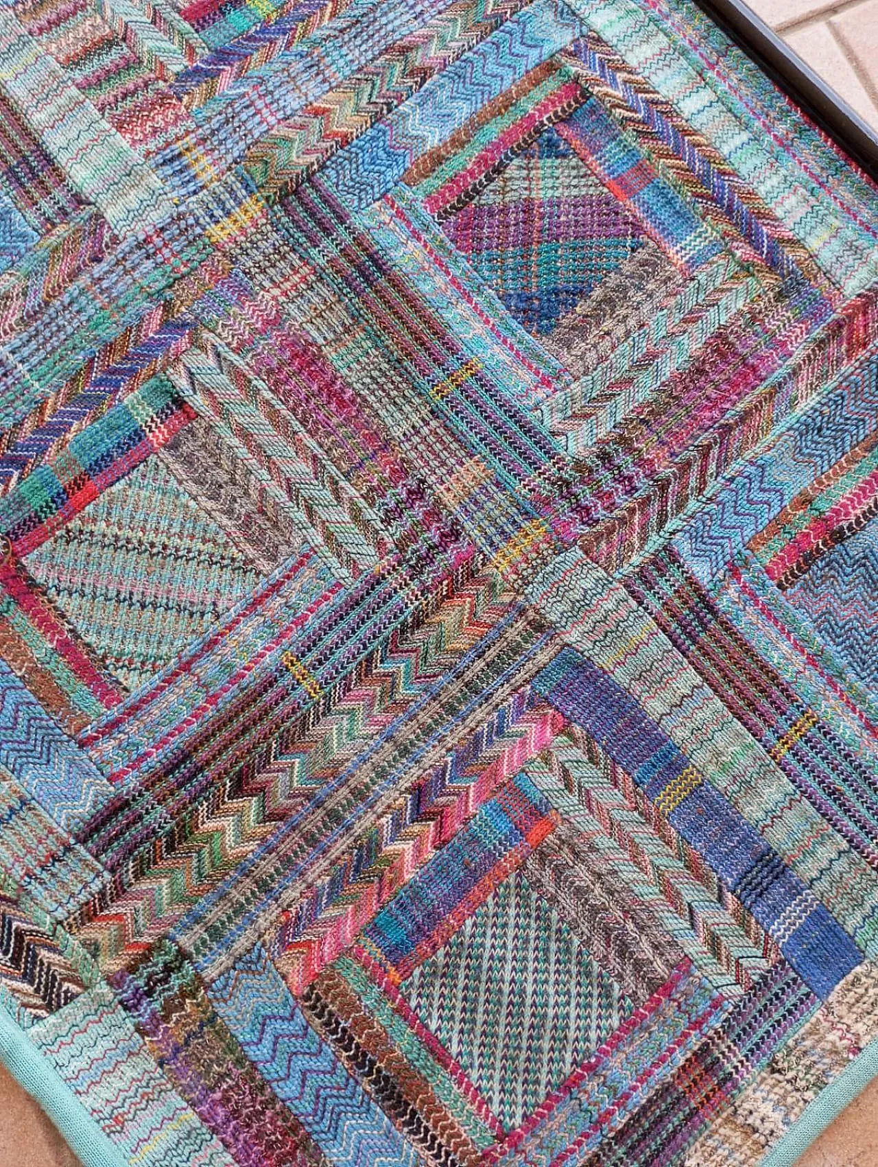 Arazzo Missoni azzurro da appendere, anni ‘80 8