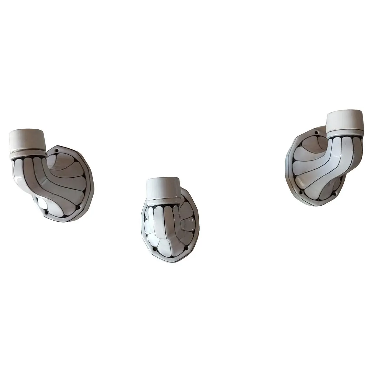 Set di appliques Art Noveau in pocellana Brunquell, Germania, anni ‘60 1