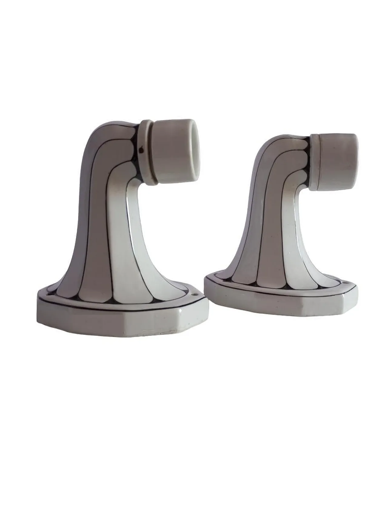 Set di appliques Art Noveau in pocellana Brunquell, Germania, anni ‘60 2