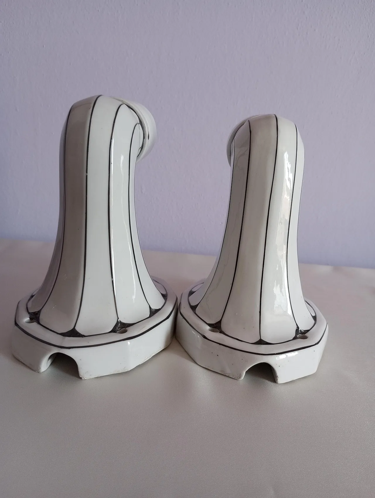 Set di appliques Art Noveau in pocellana Brunquell, Germania, anni ‘60 8