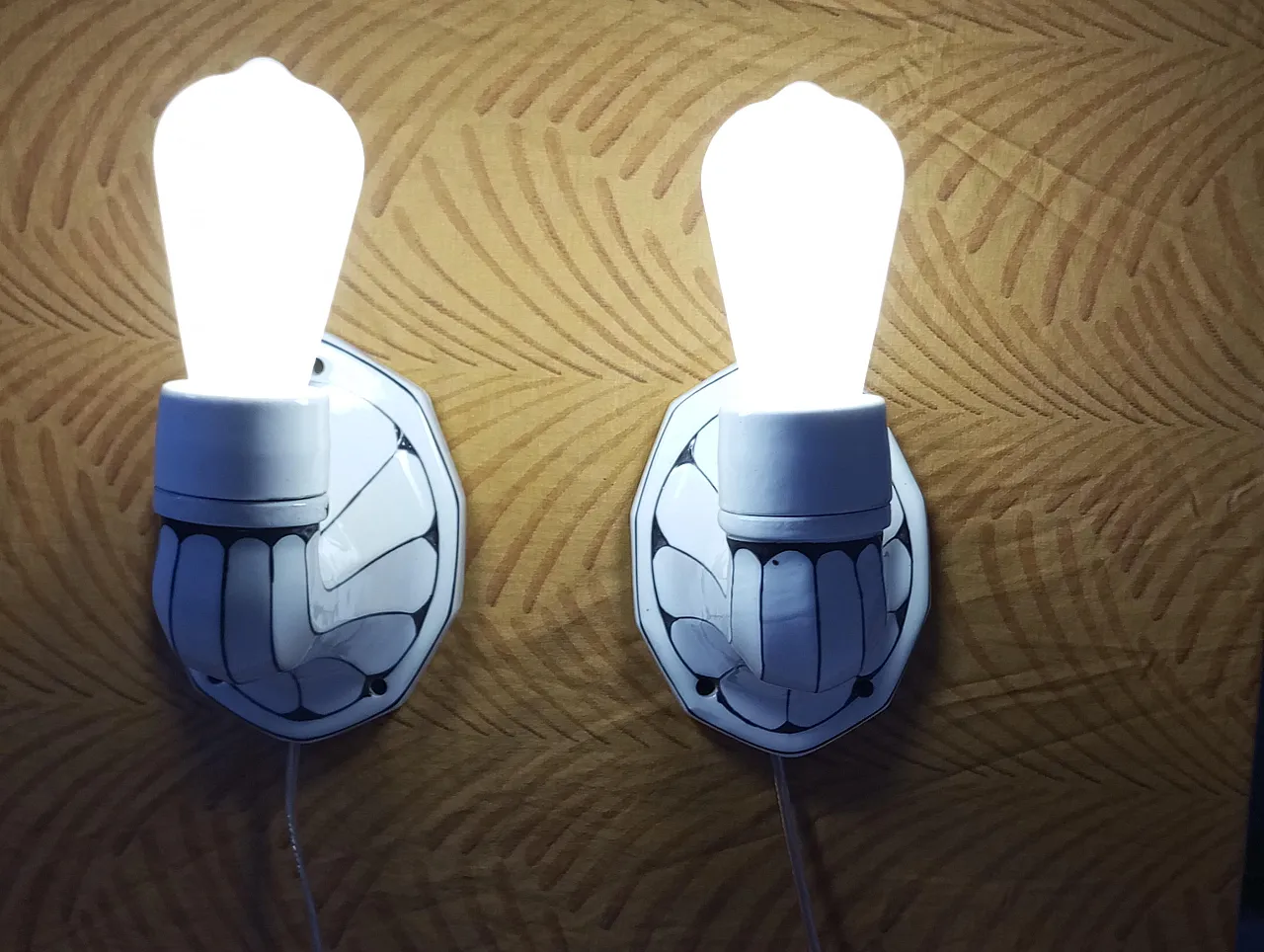 Set di appliques Art Noveau in pocellana Brunquell, Germania, anni ‘60 13