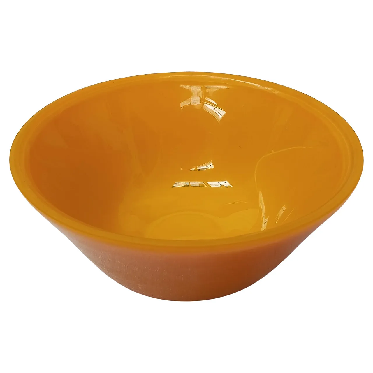 Glass bowl, yellow ocher colour, China, 19th century 1