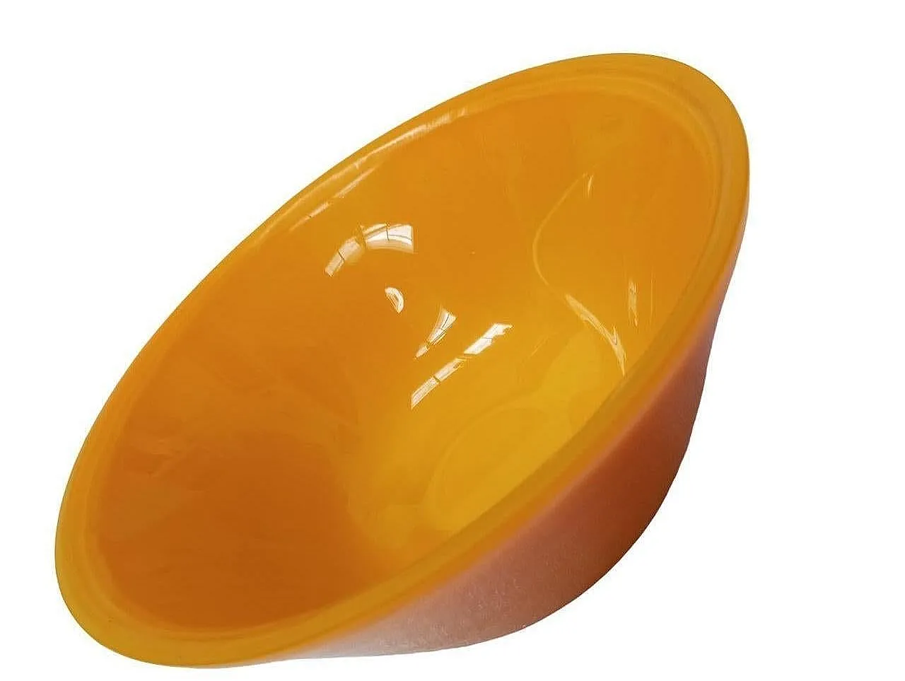 Glass bowl, yellow ocher colour, China, 19th century 4