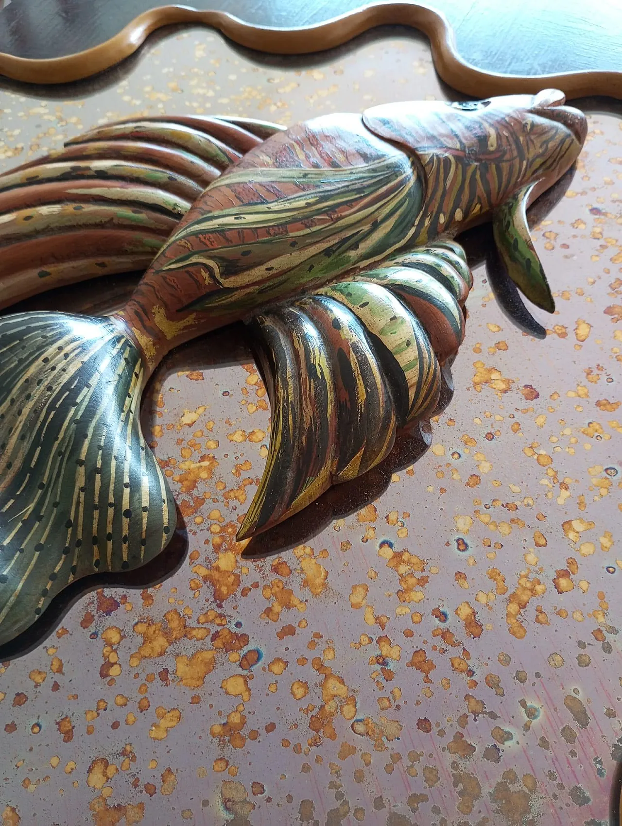 Mirror-sculpture with fish by Mauro Pieroni, Florence, 1970s 12