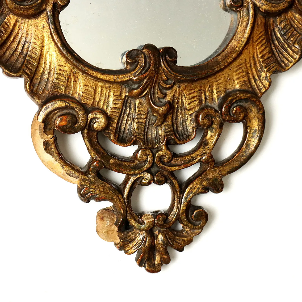 Rococo-style mirror with gilded decoration, 20th century 5