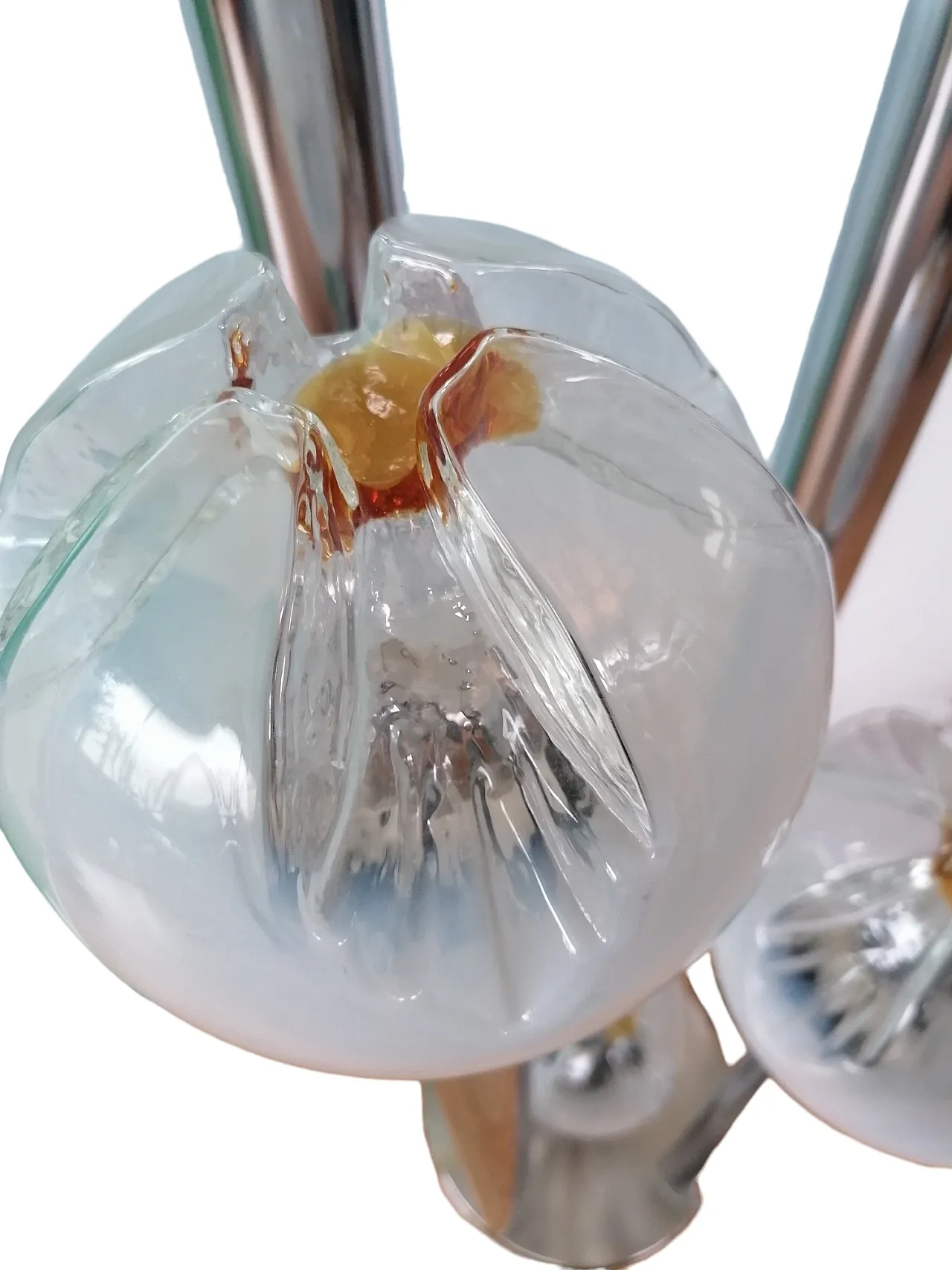 Lampada Murano 5 punti Luce di Toni Zuccheri per Veart, anni '60 3