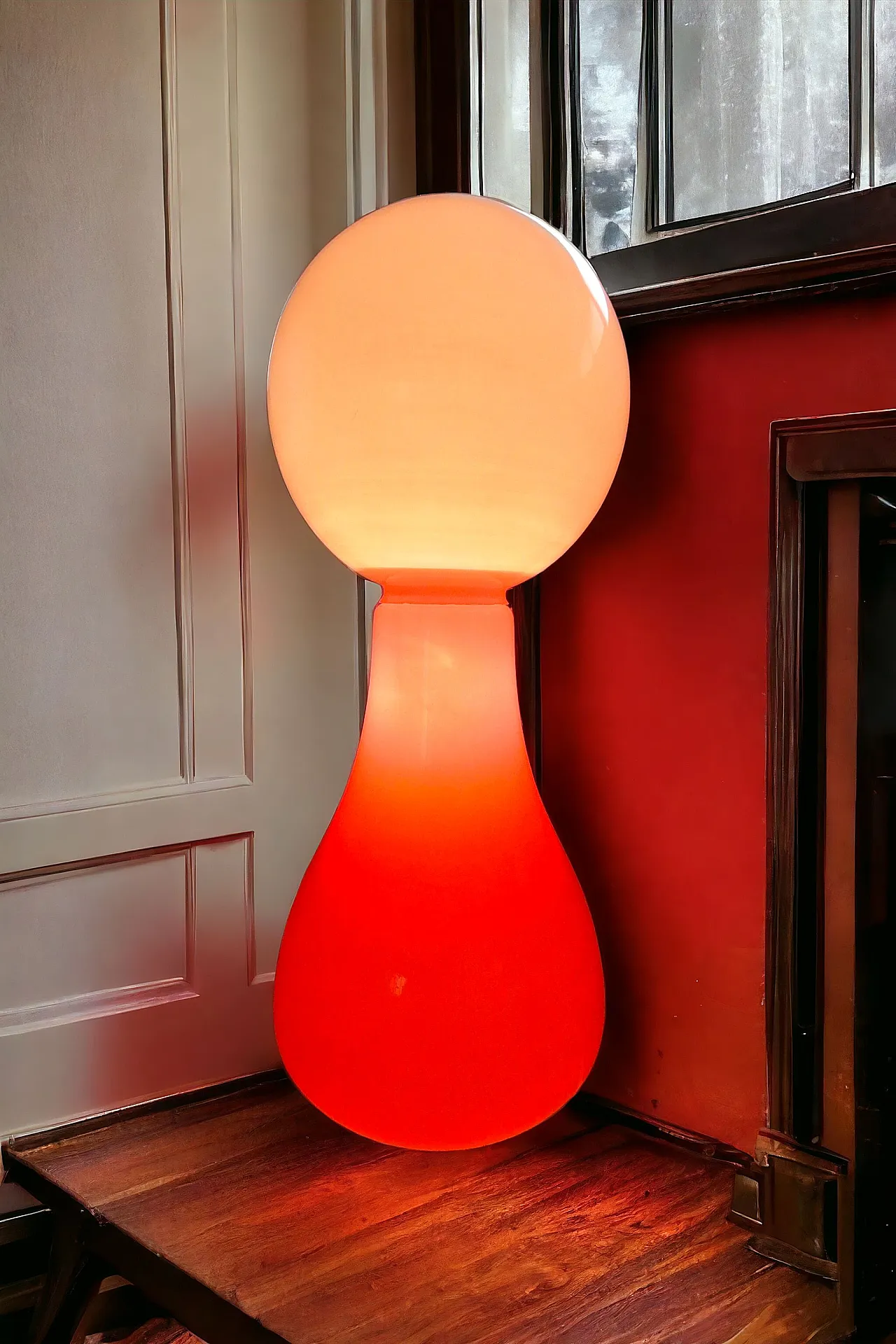 Lampada da terra Birillo con doppia illuminazione, anni '70 2