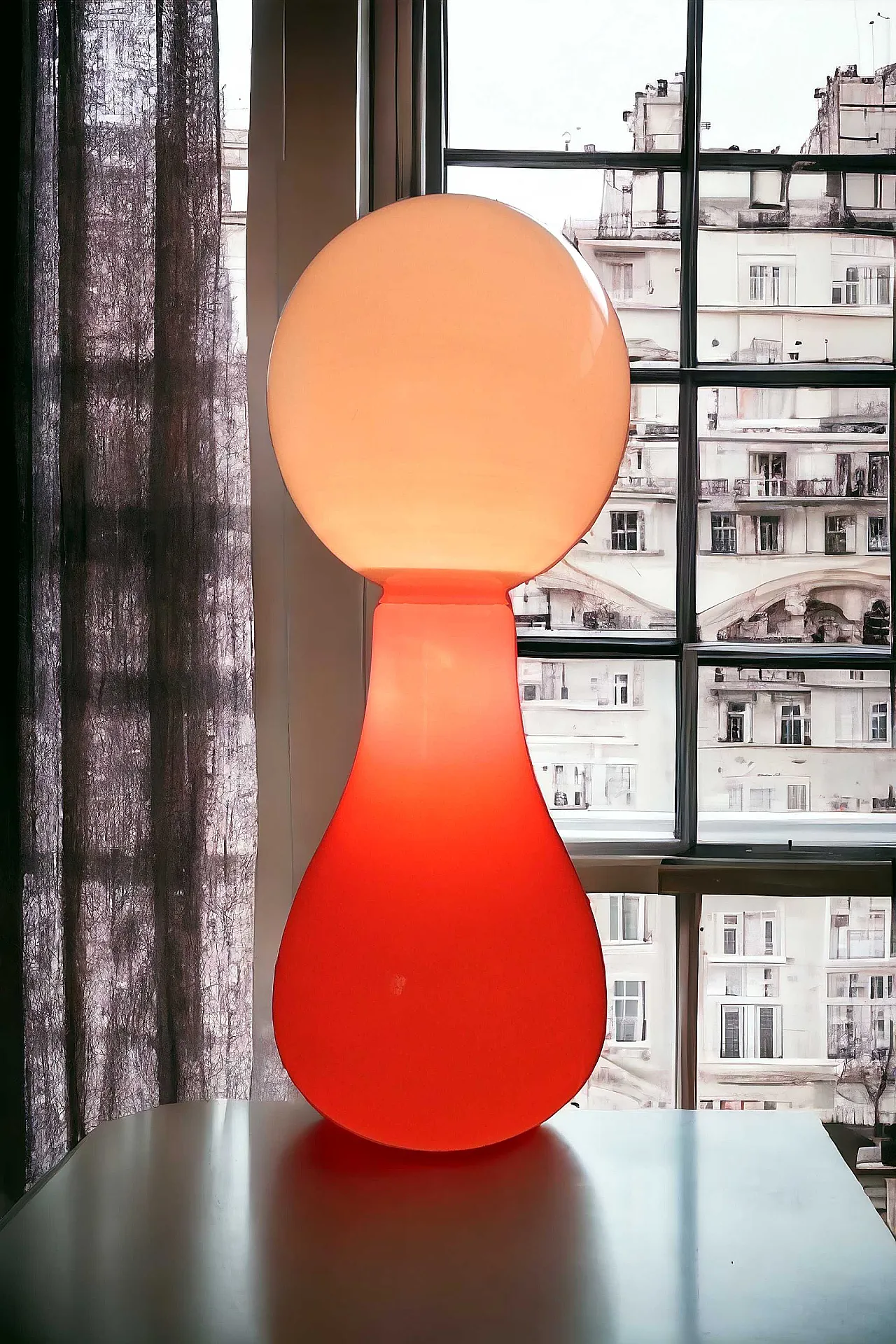 Lampada da terra Birillo con doppia illuminazione, anni '70 3