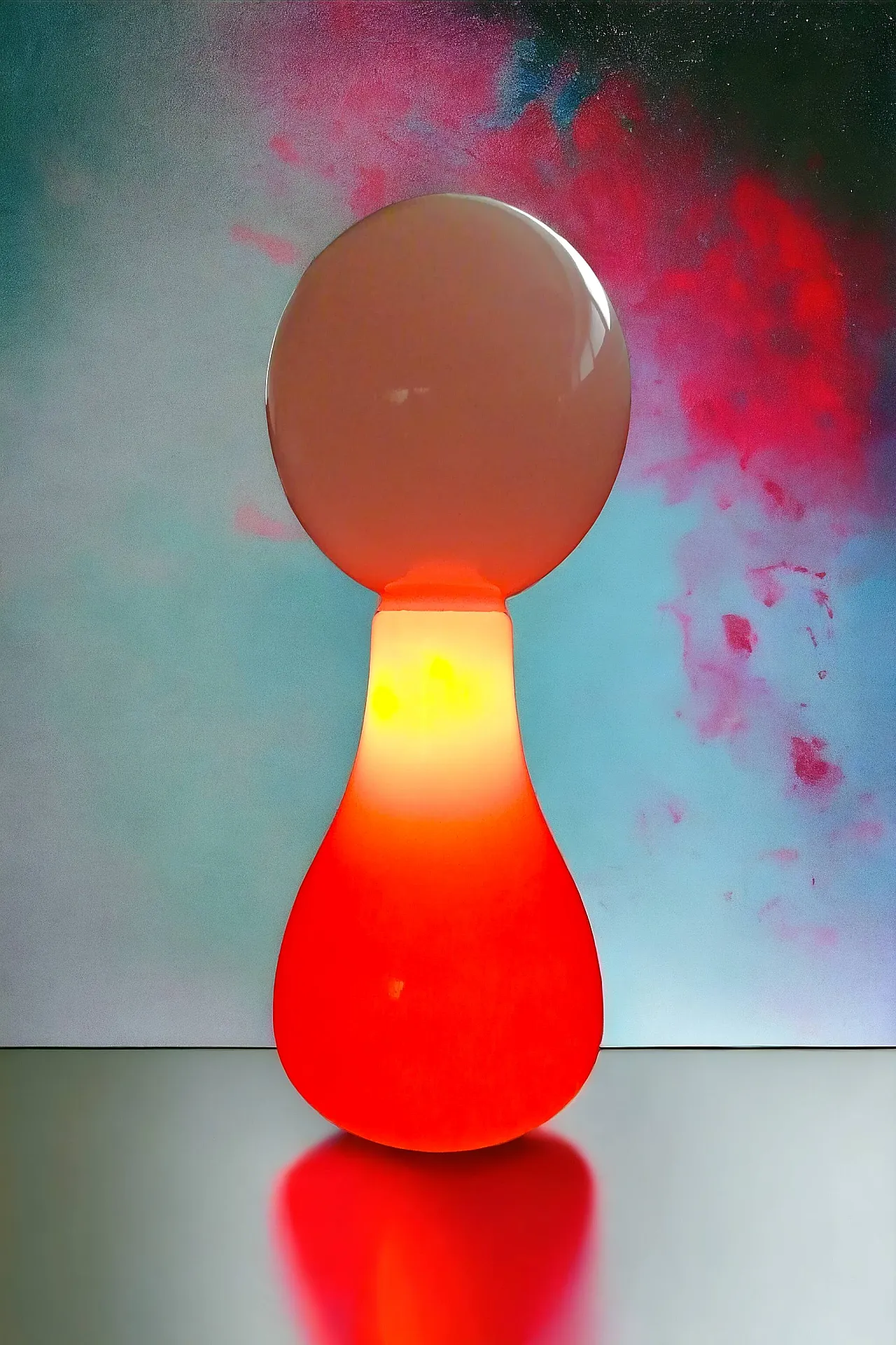 Lampada da terra Birillo con doppia illuminazione, anni '70 5