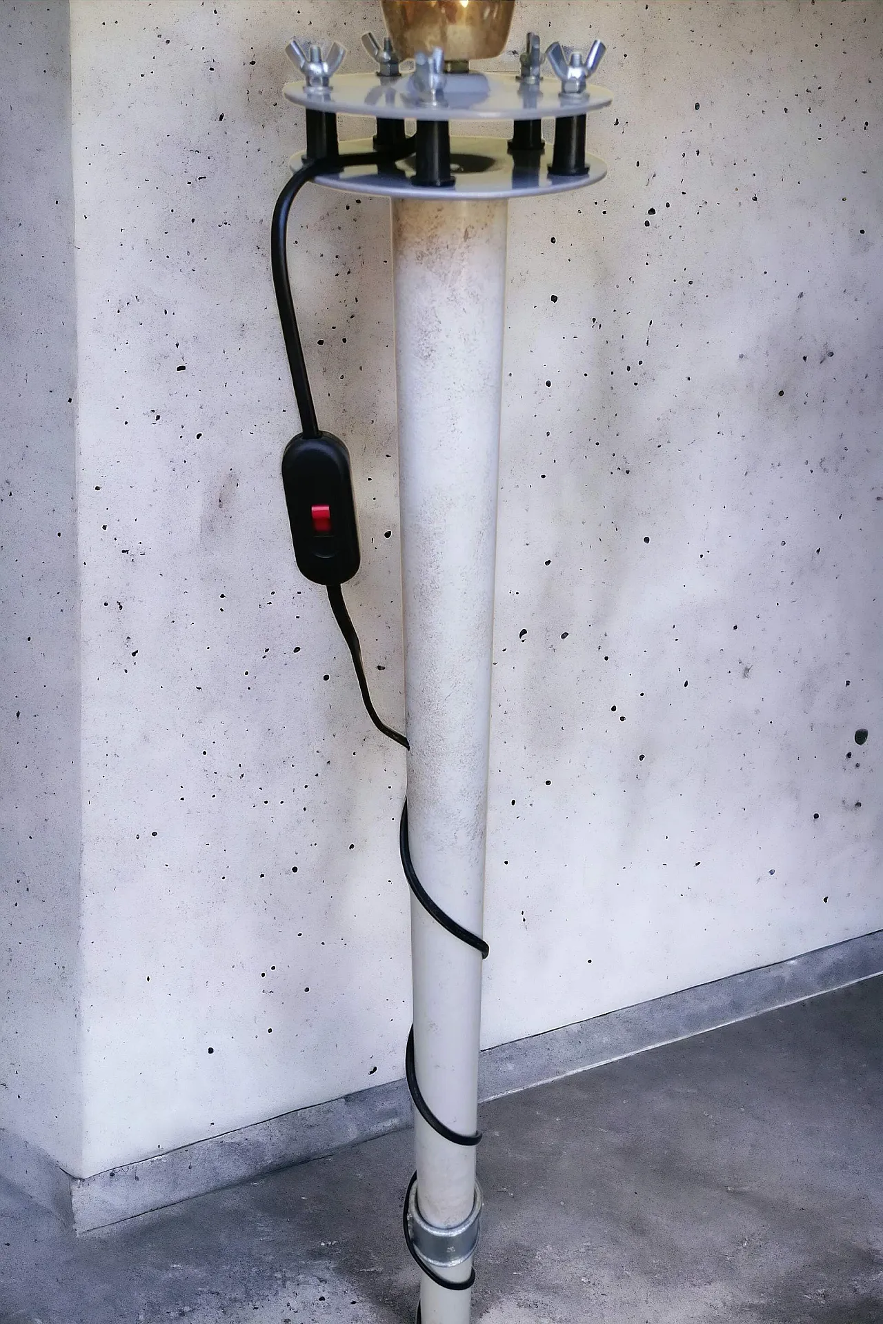 Lampada da Terra Artigianale industriale, anni '70 2