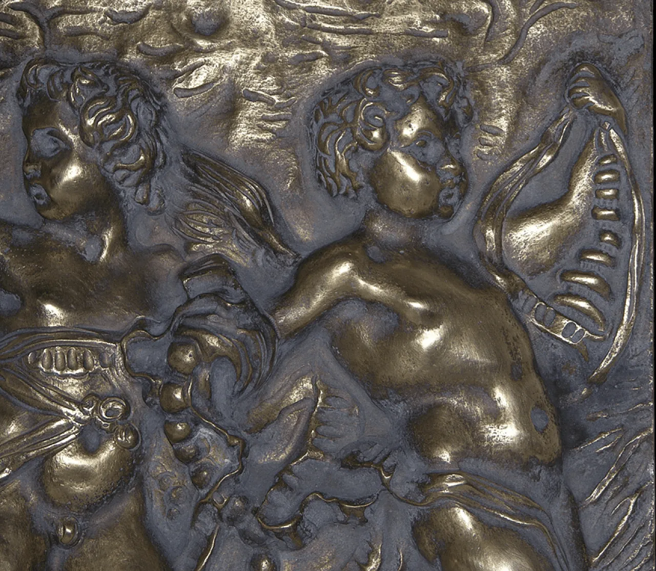Formella con Amorini Danzanti in bronzo sbalzato , '700 5