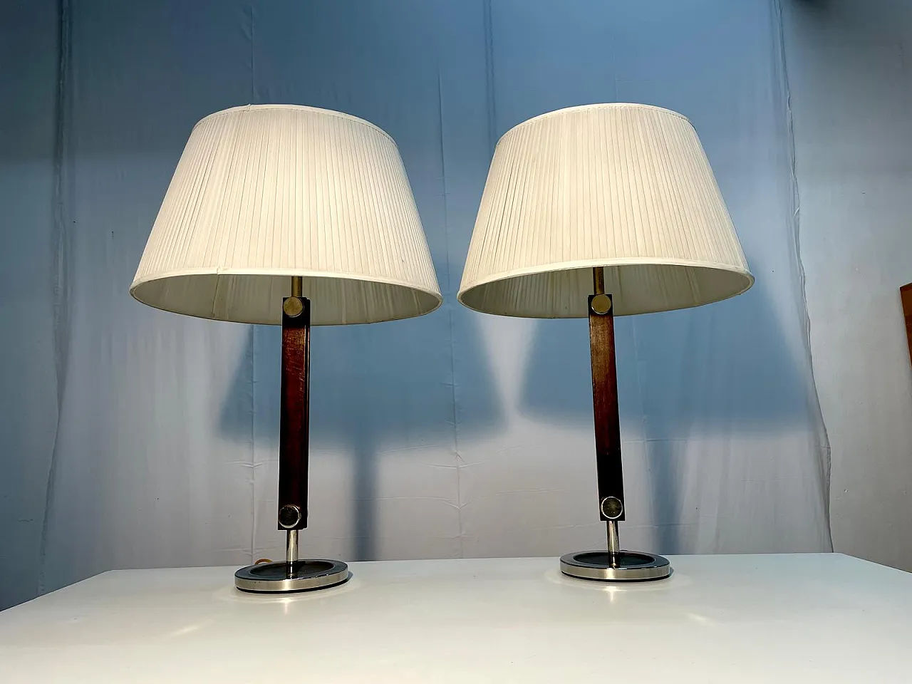 Pair of lamps by ILUM production, 1960s 2