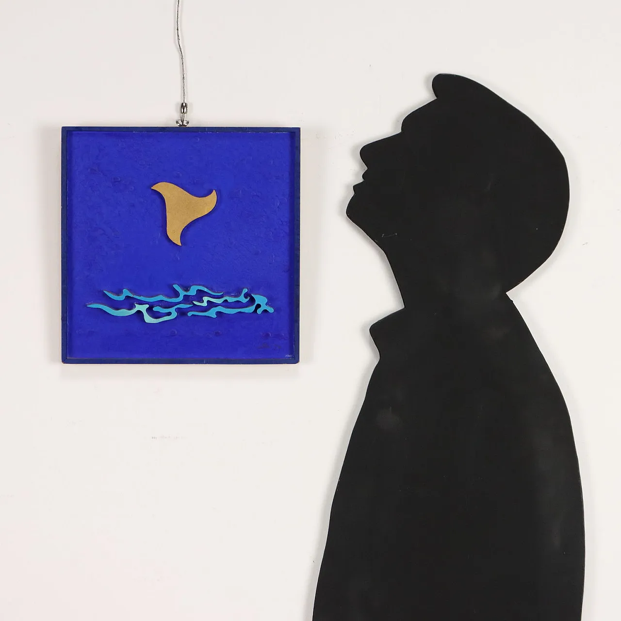 Dipinto di Giorgio Villa, tecnica mista su tavola, anni '90 2