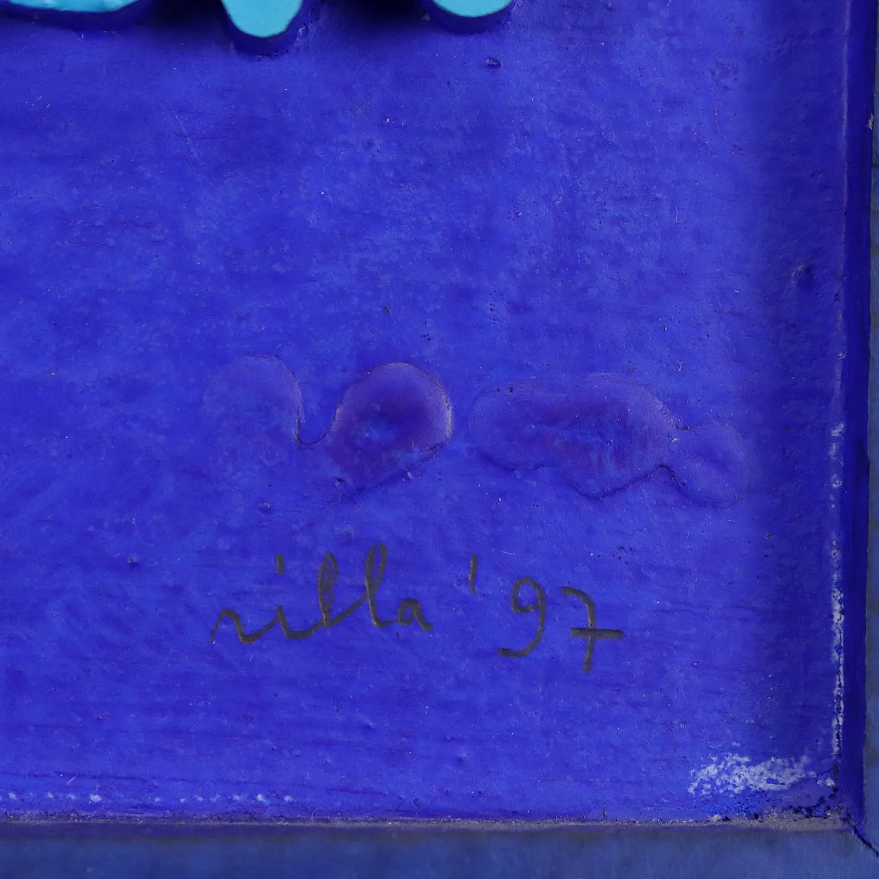 Dipinto di Giorgio Villa, tecnica mista su tavola, anni '90 7