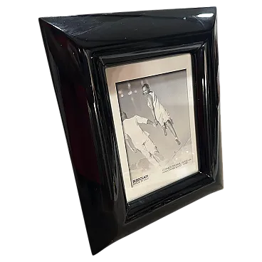 Black lacquered wood picture frame by Bussolari, 1990s