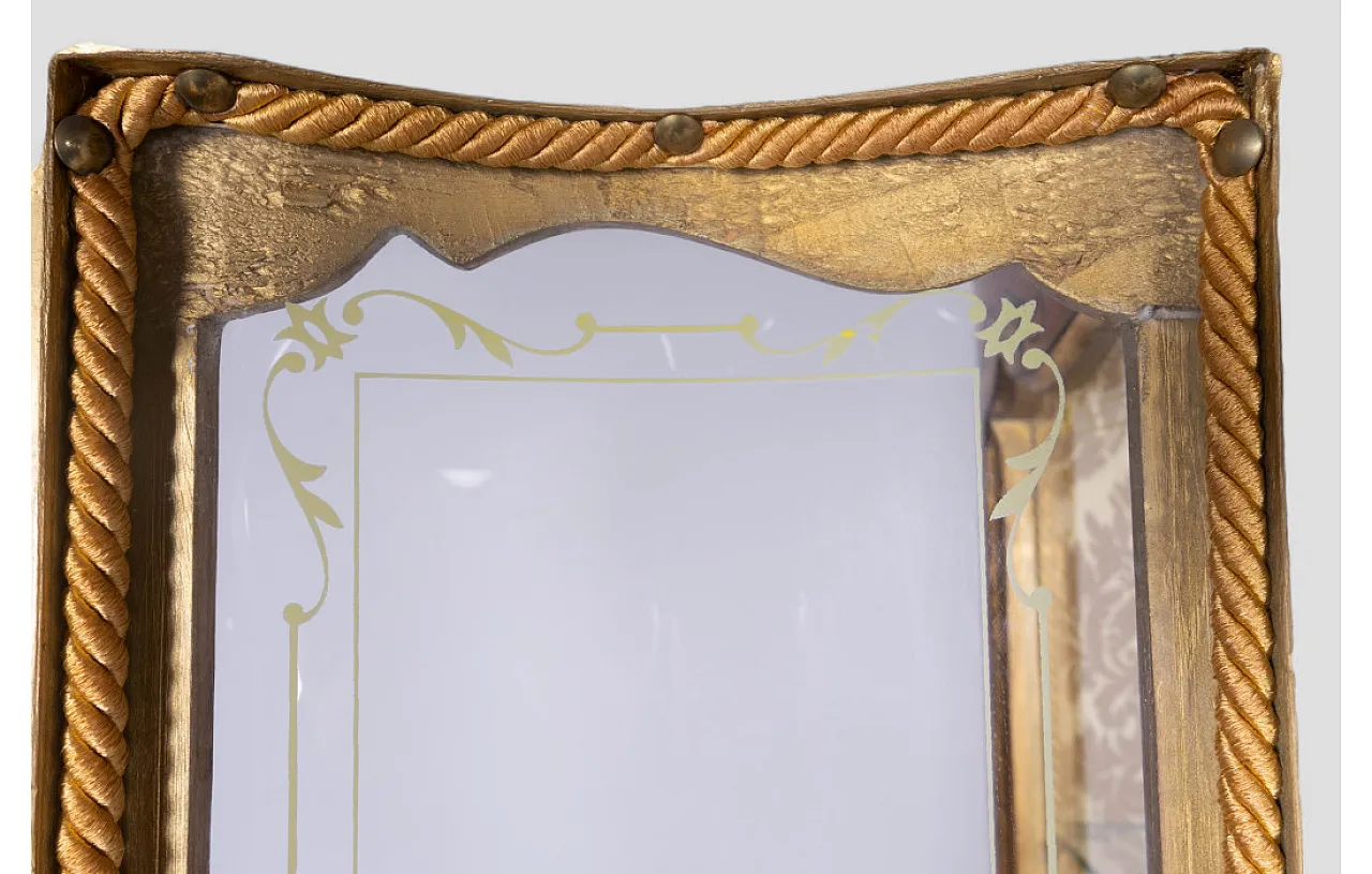 Tuscan display cabinet in orange and gold, 1960s 7