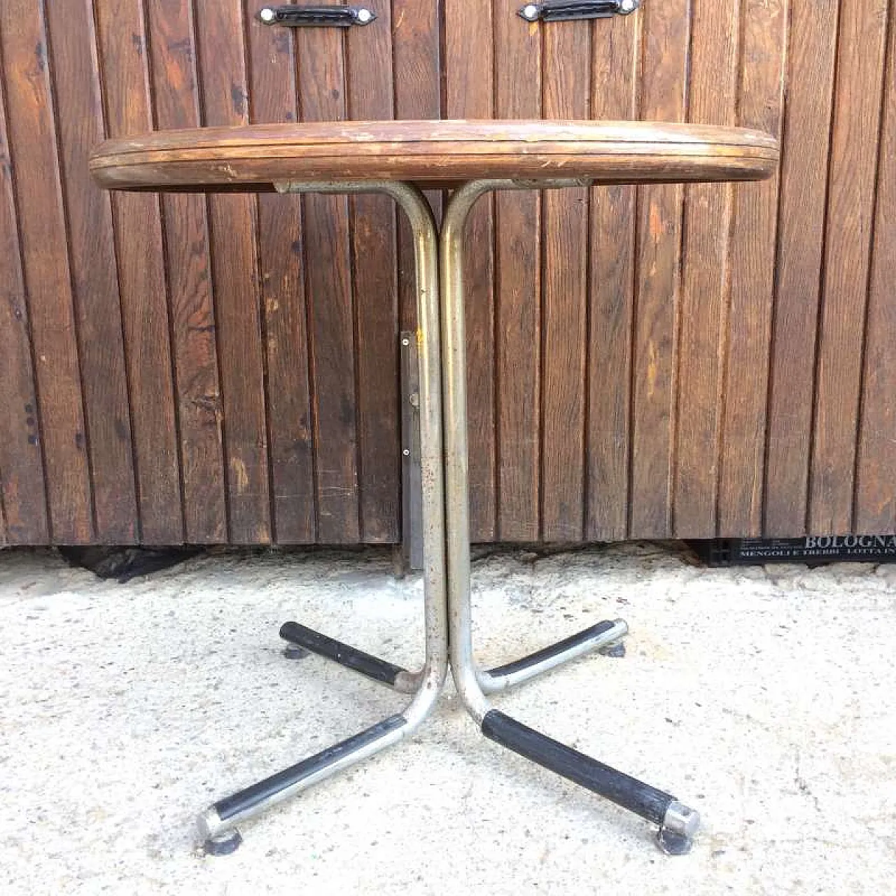 Tavolino Roversi in legno e ferro, anni '90 6