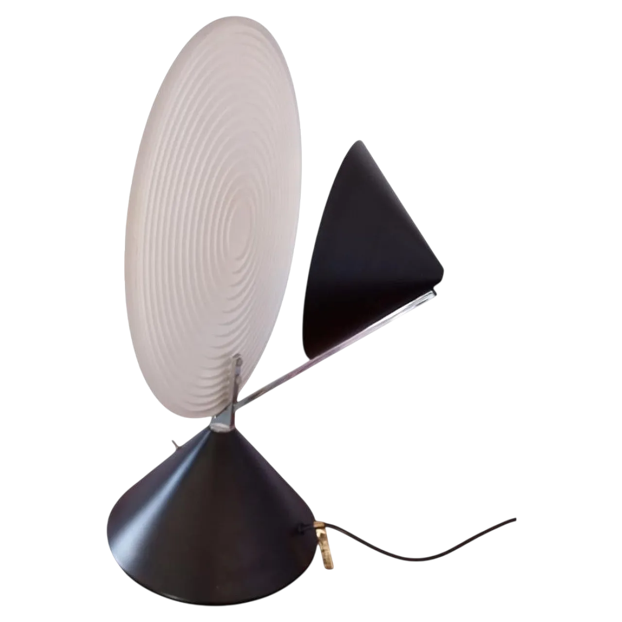 Table lamp with white Murano glass, 1980s 13