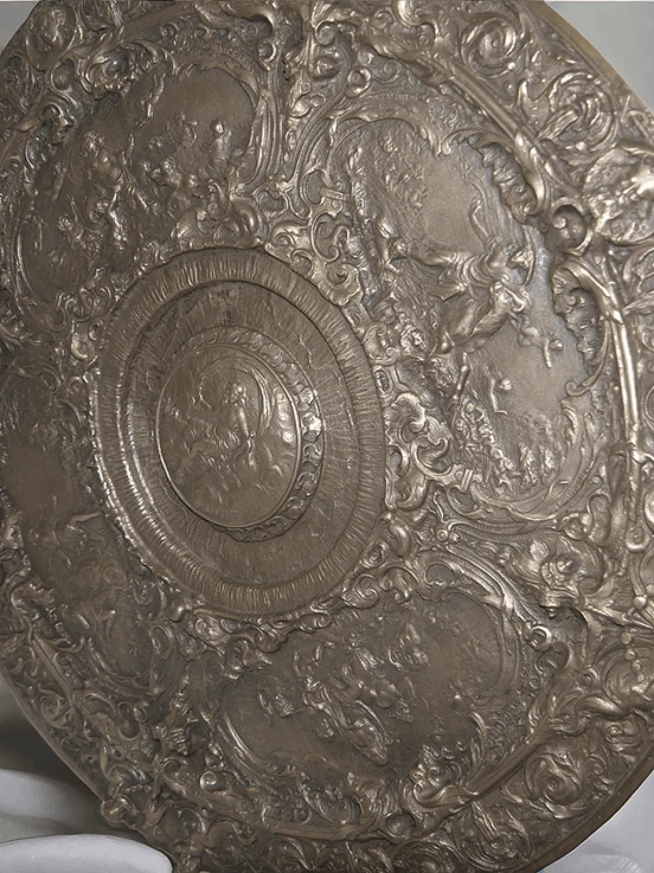 Embossed bronze plate depicting scenes of Aphrodite, 1920s 3