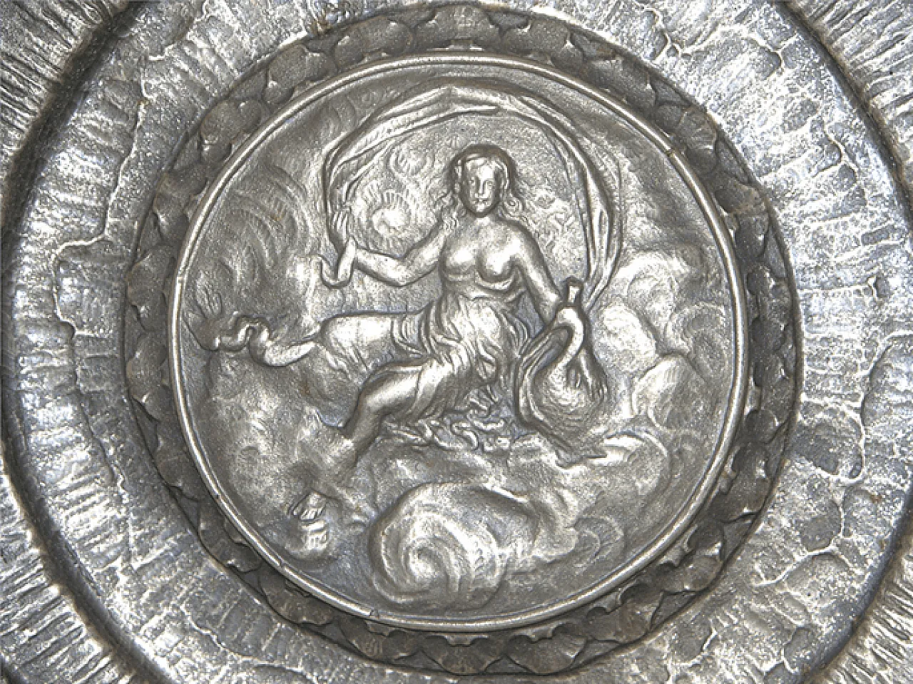 Embossed bronze plate depicting scenes of Aphrodite, 1920s 4