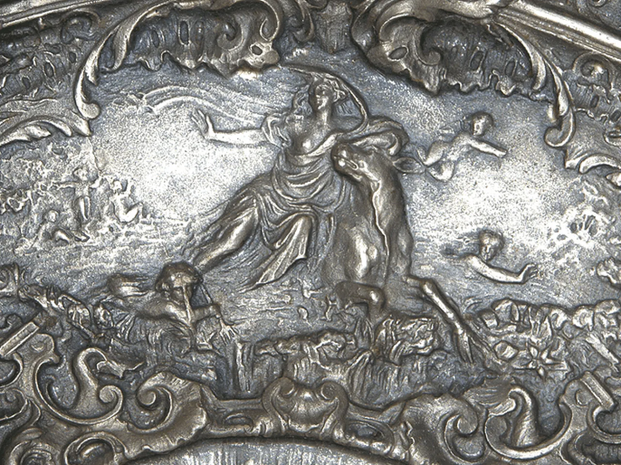 Embossed bronze plate depicting scenes of Aphrodite, 1920s 6